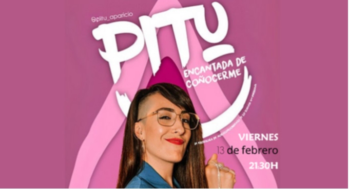 Cartel del espectáculo Encantada de coñocerme - Pitu Serrano