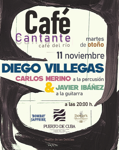 Cartel del espectáculo Café Cantante - Diego Villegas
