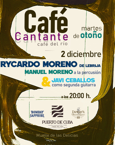 Cartel del espectáculo Café Cantante - Rycardo Moreno