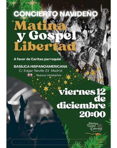 Cartel del espectáculo Matina y Gospel Libertad en Concierto