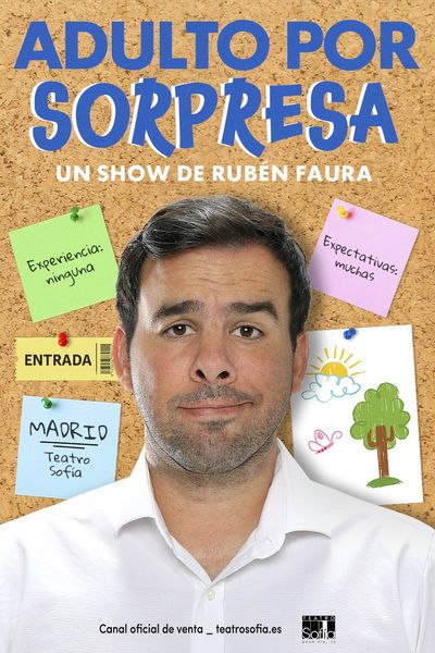 Cartel del espectáculo Adulto por Sorpresa - Rubén Faura