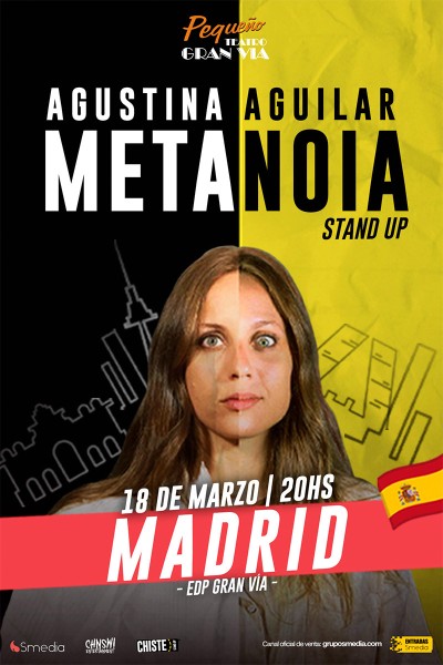 Cartel del espectáculo Metanoia. Agustina Aguilar