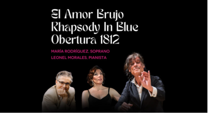 Cartel del espectáculo El Amor Brujo, Rhapsody In Blue, Obertura 1812