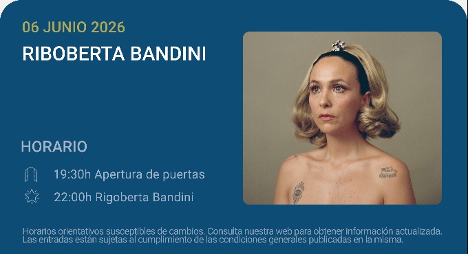 Cartel del espectáculo Rigoberta Bandini - Noches del Botánico 2026