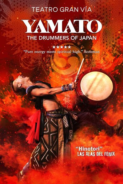 Cartel del espectáculo YAMATO -   Hinotori  Las alas del Fénix.