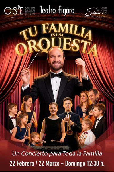 Cartel del espectáculo Tu familia es una orquesta