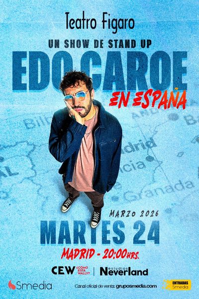 Cartel del espectáculo Edo Caroe. Edo Caroe no tiene show