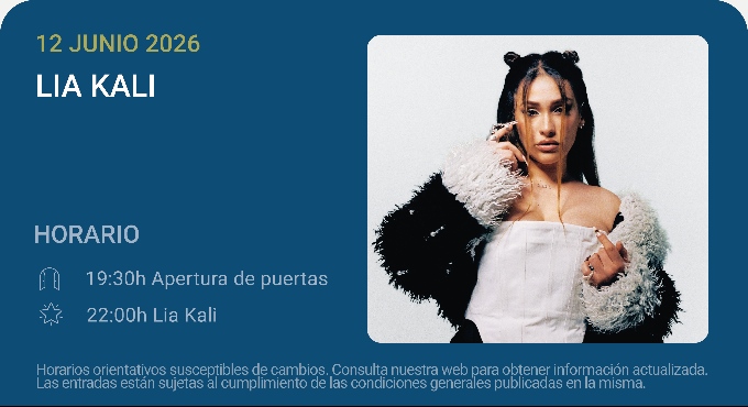 Cartel del espectáculo Lia Kali - Noches del Botánico 2026