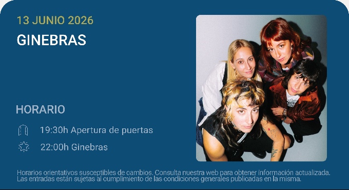 Cartel del espectáculo Ginebras - Noches del Botánico 2026