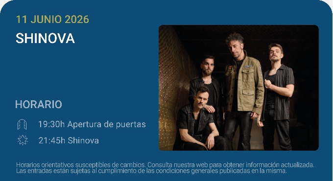 Cartel del espectáculo Shinova - Noches del Botánico 2026