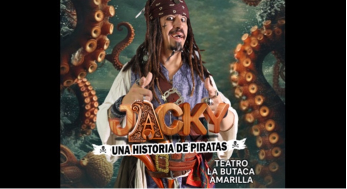 Cartel del espectáculo Jacky, Una Historia de Piratas