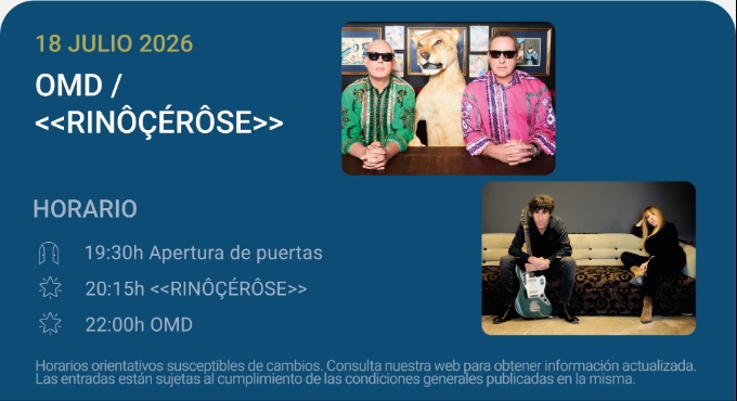 Cartel del espectáculo OMD /  - Noches del Botánico 2026