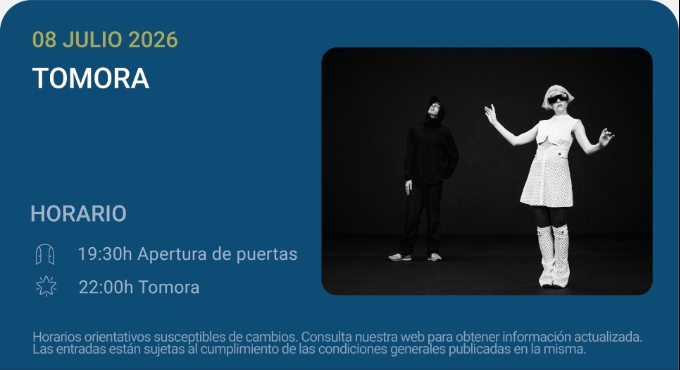 Cartel del espectáculo Tomora - Noches del Botánico 2026