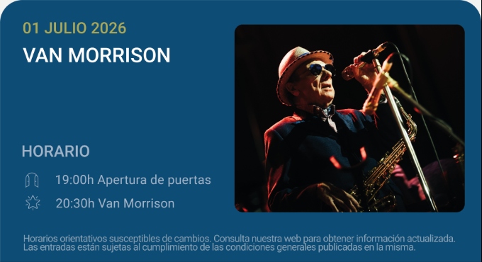 Cartel del espectáculo Van Morrison - Noches del Botánico 2026
