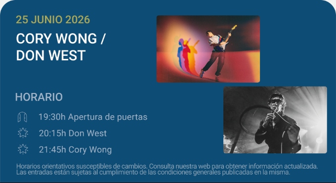 Cartel del espectáculo Cory Wong / Don West - Noches del Botánico 2026