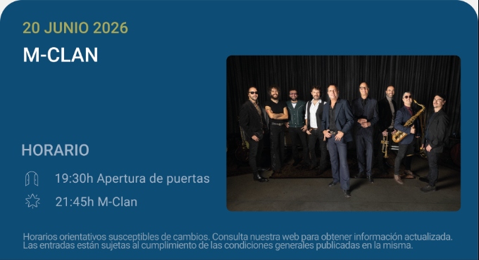 Cartel del espectáculo M - Clan - Noches del Botánico 2026
