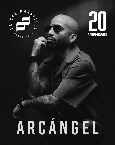 Cartel del espectáculo Arcángel - La 8va Maravilla World Tour 20 Aniversario