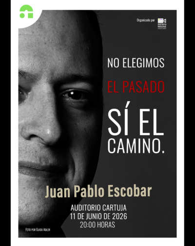 Cartel del espectáculo Conferencia Magistral Juan Pablo Escobar