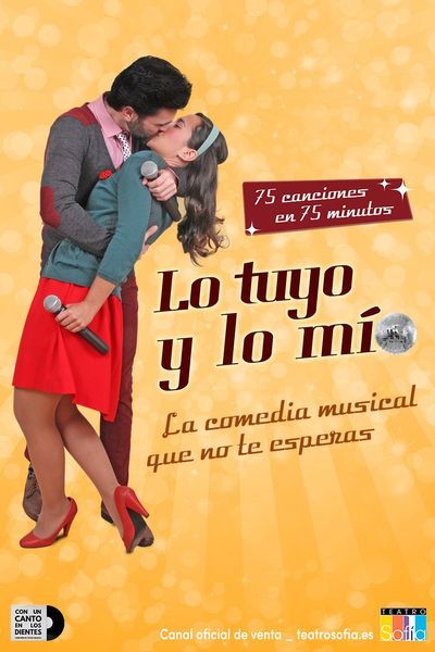 Cartel del espectáculo Lo Tuyo y Lo Mío, 75 canciones en 75 minutos