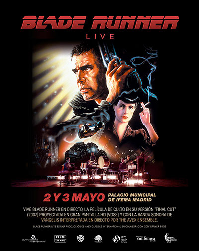Cartel del espectáculo Blade Runner Live