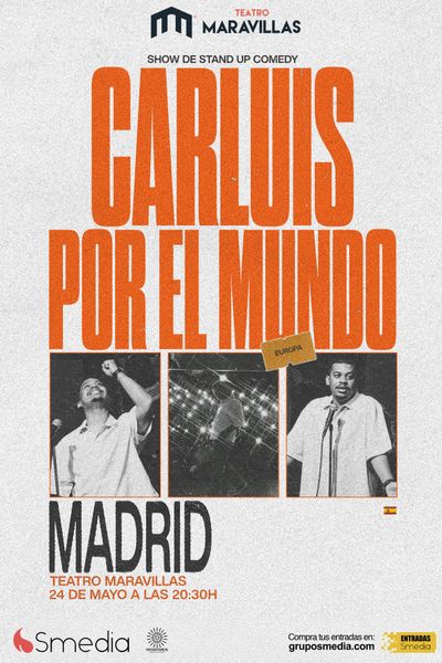 Cartel del espectáculo Carluis Por el Mundo - Stand Up Comedy