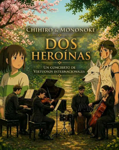 Cartel del espectáculo Dos Heroínas: Chihiro & Mononoke