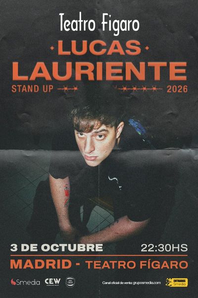 Cartel del espectáculo Stand Up - Lucas Lauriente