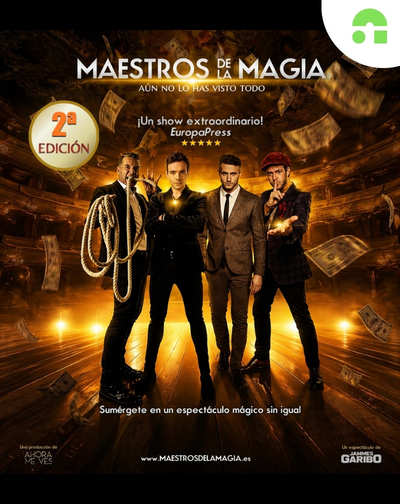 Cartel del espectáculo Maestros de la Magia
