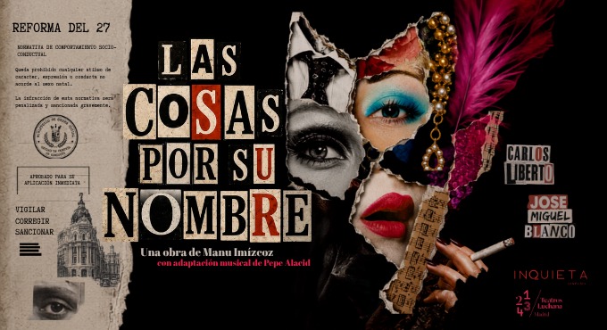 Cartel del espectáculo Las Cosas Por Su Nombre