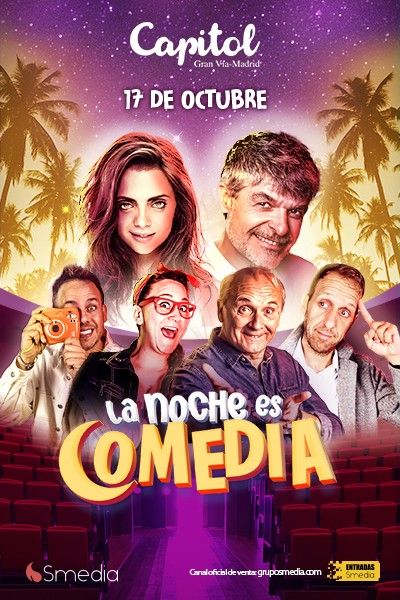 Cartel del espectáculo La noche es comedia