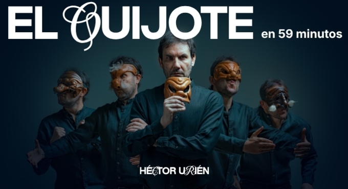 Cartel del espectáculo El Quijote en 59' - Héctor Urién