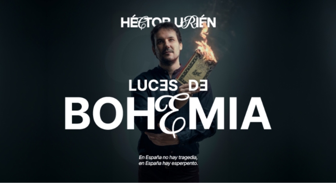 Cartel del espectáculo Luces de Bohemia - Héctor Urién