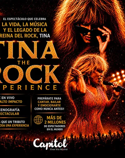 Cartel del espectáculo Tina The Rock Show Experience
