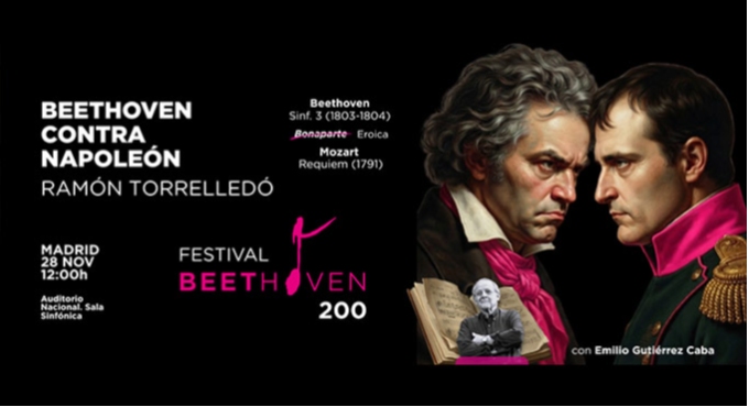 Cartel del espectáculo Beethoven Contra Napoleón - Ramón Torrelledó