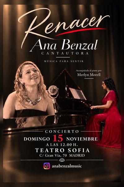 Cartel del espectáculo Renacer: Música Para Sentirla - Ana Benzal