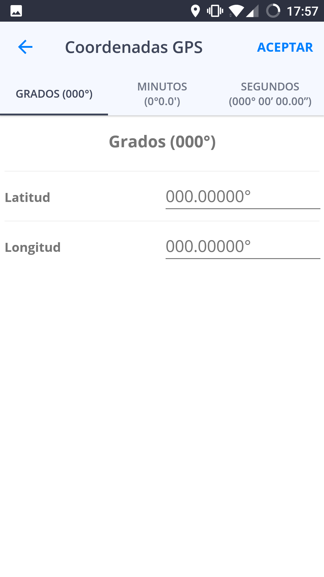 Pantalla de Sygic GPS para indicar las coordenadas GPS a las que quieres dirigirte